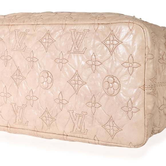 Louis Vuitton Ecru Embroidered Monogram Lambskin Olympe Stratus PM - Picture 5 of 6